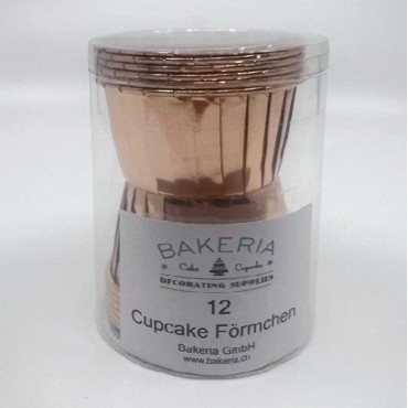 Bakeria Cupcake Liners Rosegold, 12 pcs