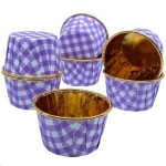 Bakeria Gingham Lilac Cupcake Baking Cups, 12 pcs