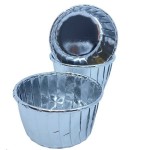 Bakeria Cupcake Backbecher Silber Metallic, 12 Stück