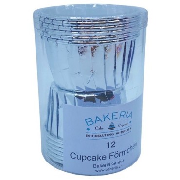 Bakeria Silver Cupcake Cups – Perfect for Christmas & New Year’s Eve