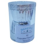 Bakeria Cupcake Backbecher Silber Metallic, 12 Stück