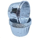 Bakeria Cupcake Backbecher Silber Metallic, 12 Stück