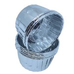 Bakeria Cupcake Backbecher Silber Metallic, 12 Stück