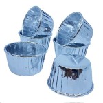 Bakeria Metallic Silver Cupcake Baking Cups, 12 pcs