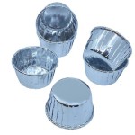 Bakeria Cupcake Backbecher Silber Metallic, 12 Stück