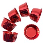 Bakeria Cupcake Backbecher Rot Metallic, 12 Stück