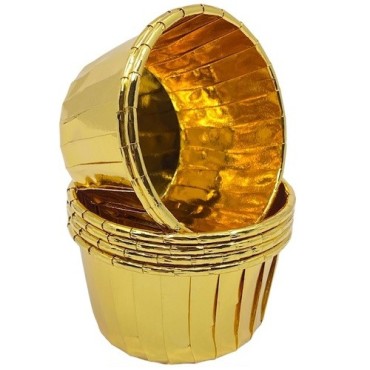 Metallic Gold Backbecher – Perfekt für Weihnachten & Desserts, 12 Stück