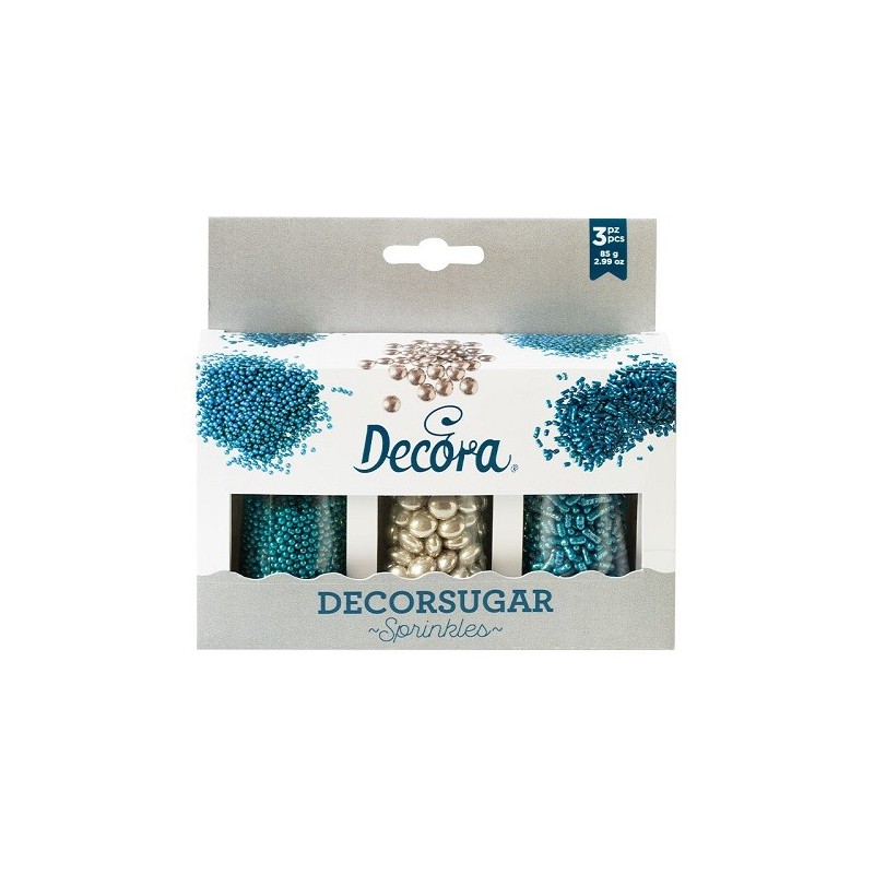 Decora Sprinkles Set Skyblue / Silver, 85g