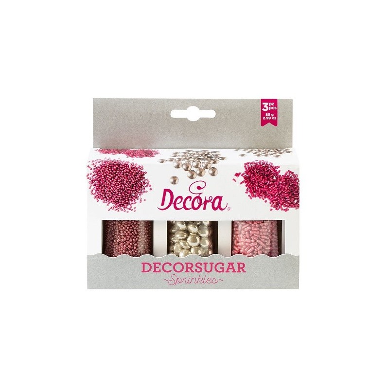 Decora Sprinkles Set Pink / Silver, 85g