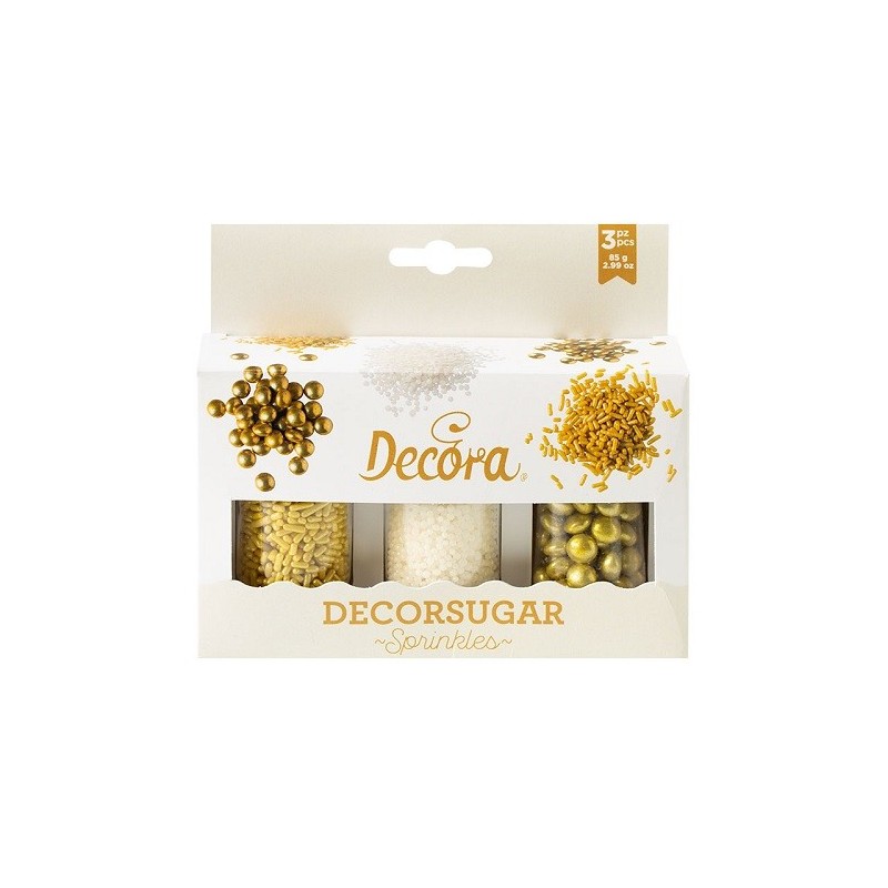 Decora Sprinkles Set Gold / White, 85g