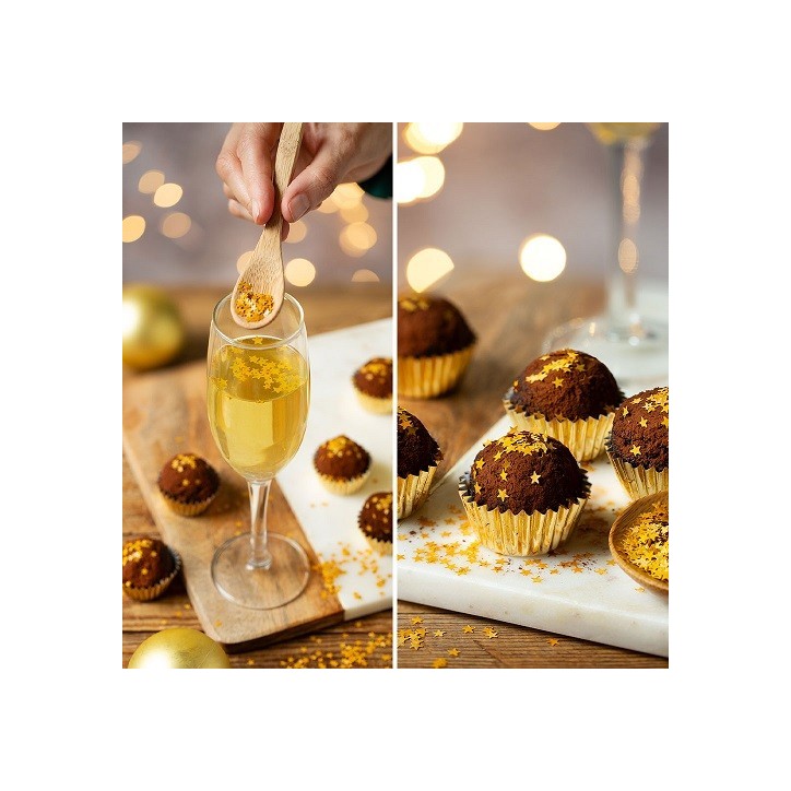 Decora Edible Gold Stars – Luxurious Decoration for Food and Drinks Decora Edible Gold Stars – Luxurious Decoration for Food and Drinks