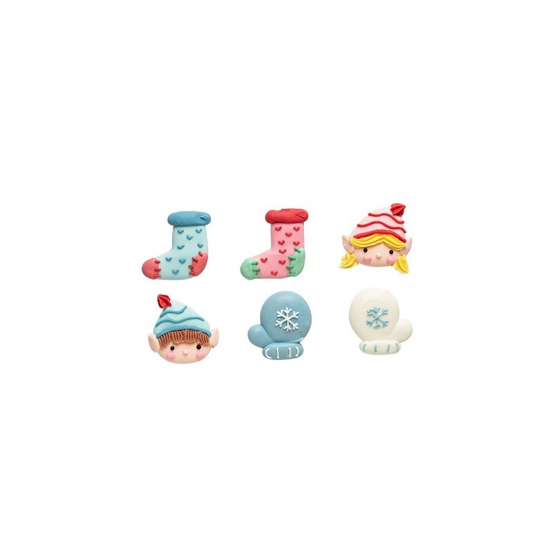 Decora Elves Sugar Decorations, 6 pcs