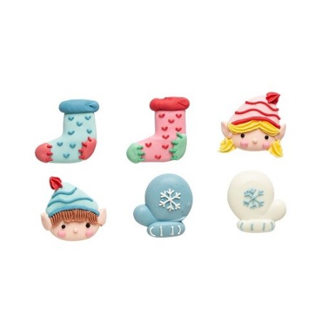 Decora Elf Sugar Decorations – Festive Christmas Toppers for Treats 🎄