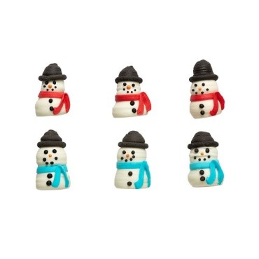 Handcrafted 3D Snowman Sugar Decoration – Winter Decor for Cakes