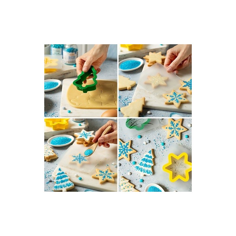 Decora Christmas Cutters & Stencil Set