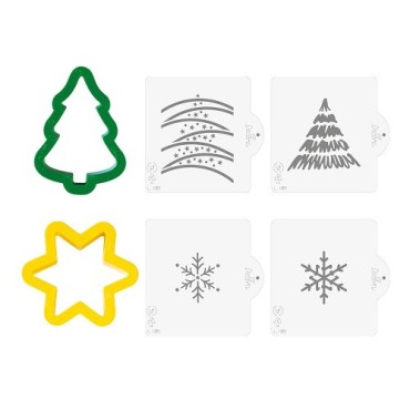 Decora Christmas Cookie Cutter & Stencil Set – Perfect for Festive Cookies