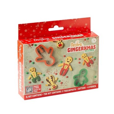 GingerXmas Cookie Kit – Gingerbread Man & Reindeer Cookie Cutters