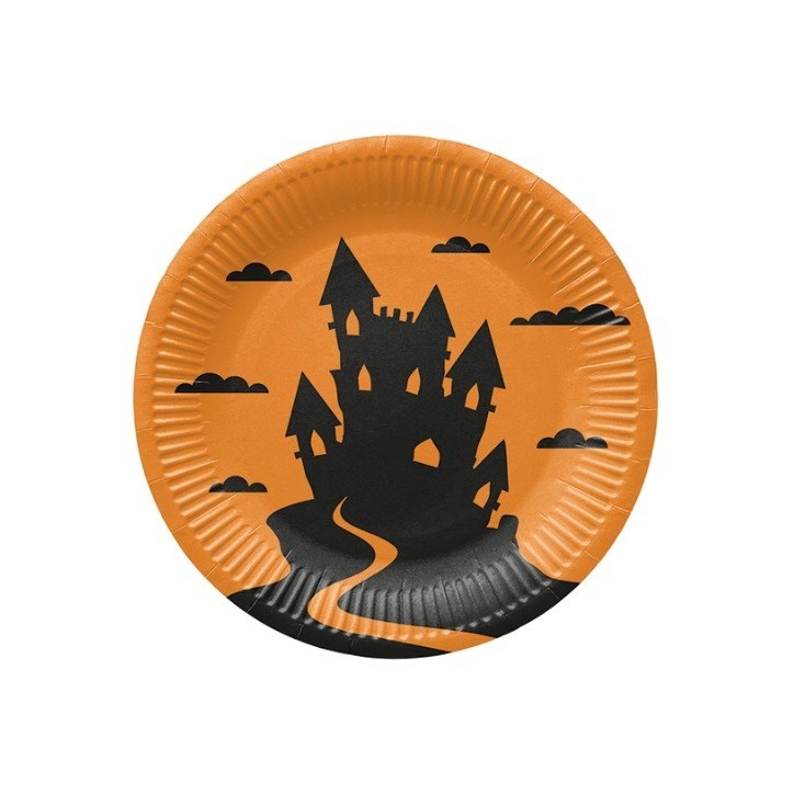PAW Round Halloween Party Plates, 8 pcs PAW Round Halloween Party Plates, 8 pcs