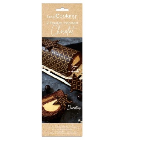 ScrapCooking Couture Chocolate-Flavored Transfer Sheets, Set of 2