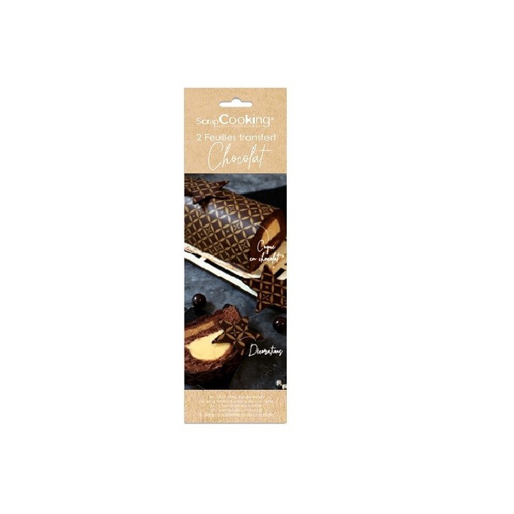ScrapCooking Couture Chocolate-Flavored Transfer Sheets, Set of 2 ScrapCooking Couture Chocolate-Flavored Transfer Sheets, Set of 2