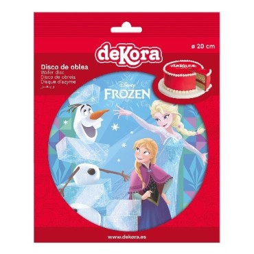 DeKora Edible Paper Frozen Cake Topper, 20cm