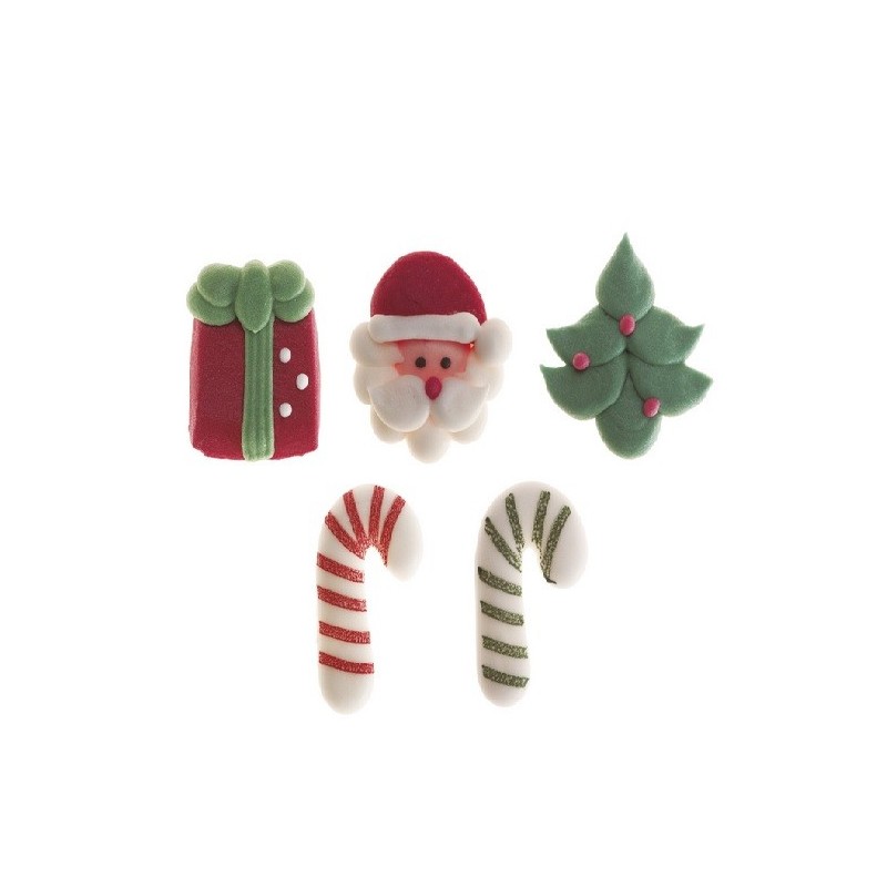 Dekora Christmas Sugar Decorations Blister Set, 12 pcs