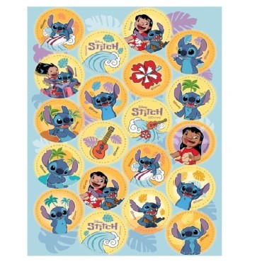 DeKora 34mm Esspapier Stitch Cupcake Toppers, 20 Stück – Glutenfrei & Perfekt für Disney-Fans 🎂