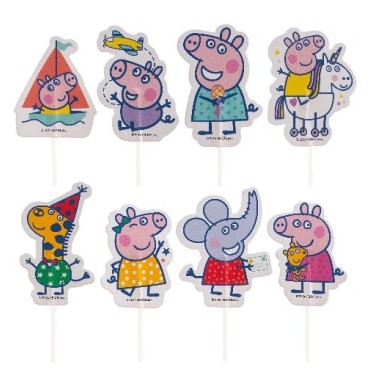 DeKora Peppa Pig Cake Toppers, 16 pcs