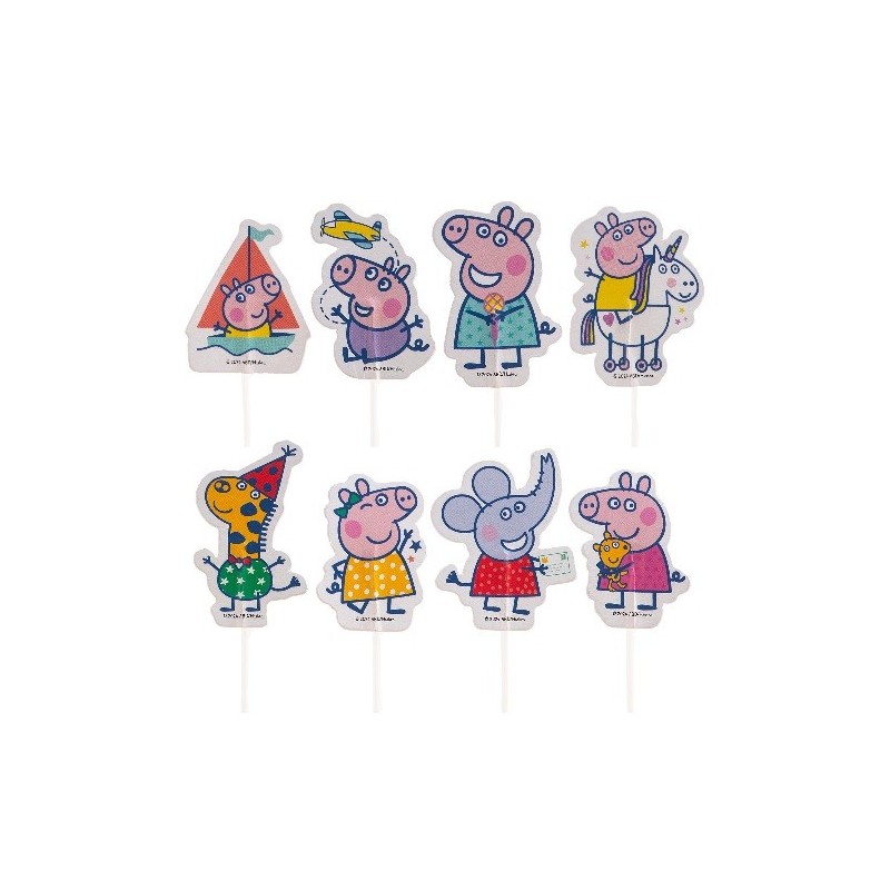 DeKora Peppa Pig Cake Toppers, 16 pcs