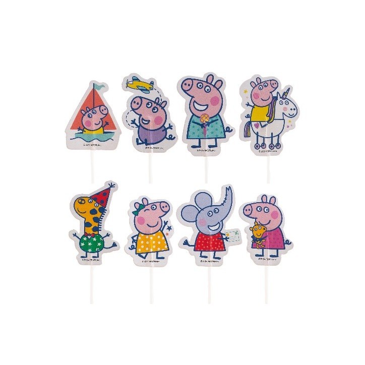 DeKora Peppa Pig Cake Toppers, 16 pcs DeKora Peppa Pig Cake Toppers, 16 pcs