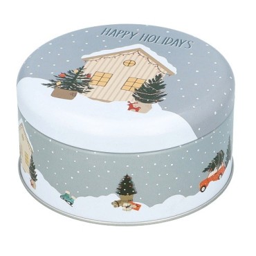 Birkmann Cookie Tin Set "Happy Holidays", 2 pcs