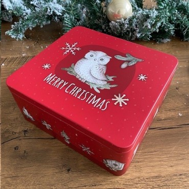 Merry Christmas Cookie Tin Set – 2 Pieces 🎄 | Festive Cookie Storage