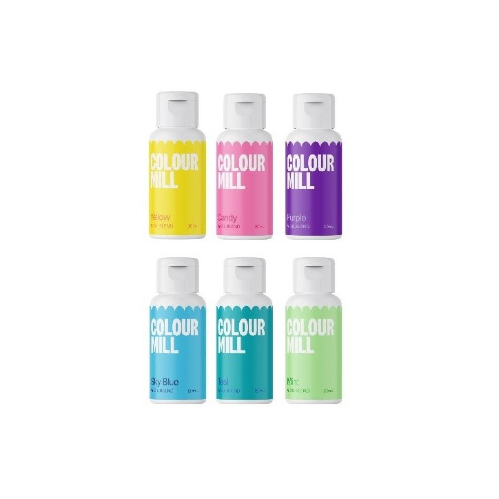 Colour Mill Oil Blend Food Coloring Set POOL PARTY – 6x20ml Summer Colors