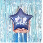PartyDeco Happy Birthday Navy Blau Folienballon, 40cm PartyDeco Happy Birthday Navy Blau Folienballon, 40cm