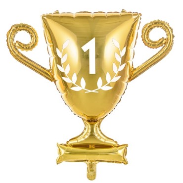 Trophy Foil Balloon - Cup Balloon - Gold Jumpy Mylor Cup Trophy Balloon - Winner Balloon