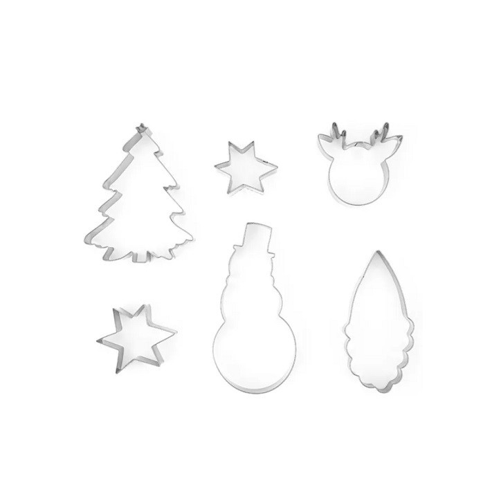 Merry Christmas Cookie Cutter Set (6 pcs) – Perfect Holiday Baking Merry Christmas Cookie Cutter Set (6 pcs) – Perfect Holiday Baking