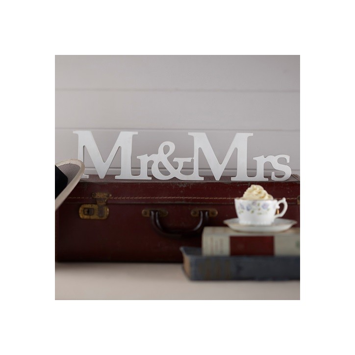 Mr & Mrs Freestanding Wooden Sign - Vintage Affair