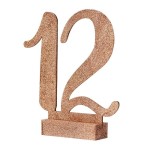 Ginger Ray Rose Gold Glitter Standing Table Numbers 1-12 Ginger Ray Rose Gold Glitter Standing Table Numbers 1-12