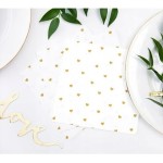 PartyDeco Napkins Gold Hearts, 20 pcs PartyDeco Napkins Gold Hearts, 20 pcs
