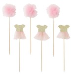 Talking Tables Pink Tutu Toppers, 12 pcs