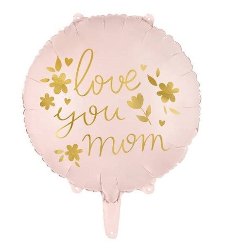 PartyDeco love you mom Folienballon, 35cm PartyDeco love you mom Folienballon, 35cm