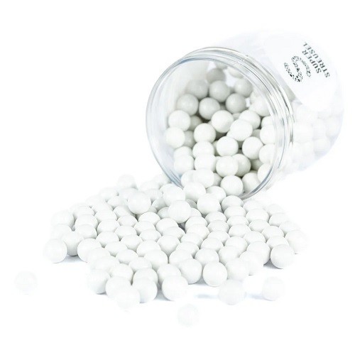 Super Streusel 10mm Chocolate Balls White Cake Decor, 180g Super Streusel 10mm Chocolate Balls White Cake Decor, 180g
