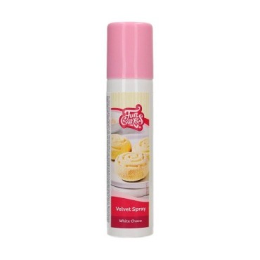 FunCakes Velvet Spray Weiße Schokolade – 100 ml | Elegante Dessert-Dekoration