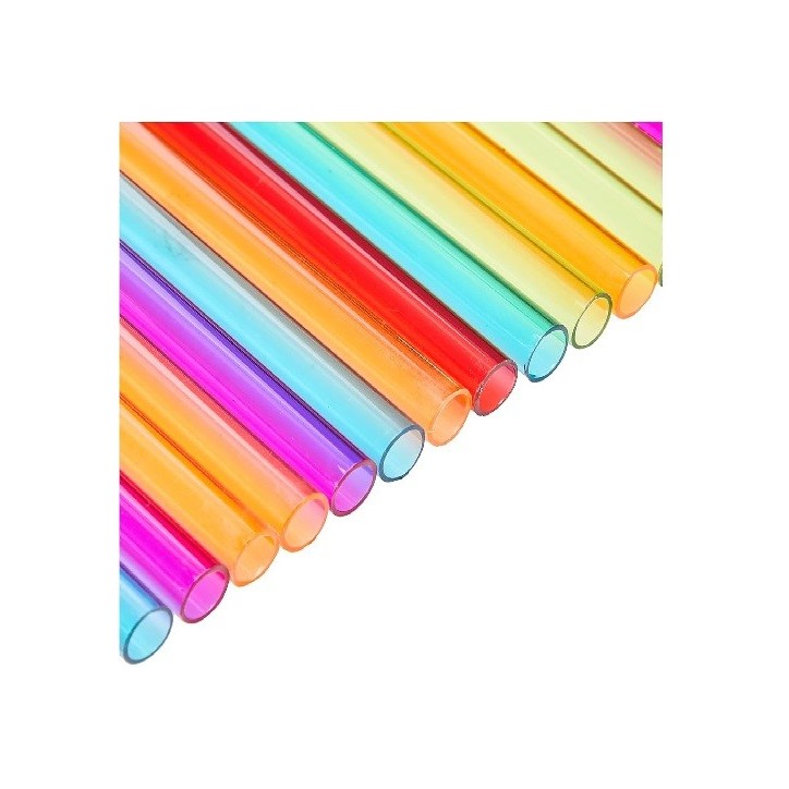 Joie Rainbow Drinking Straws with Cleaning Brush, 20 pcs