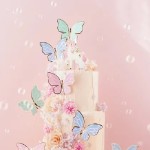 PartyDeco Cake Topper Butterflies Set, 9 pcs