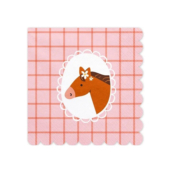 PartyDeco Horse Napkins, 12 pcs
