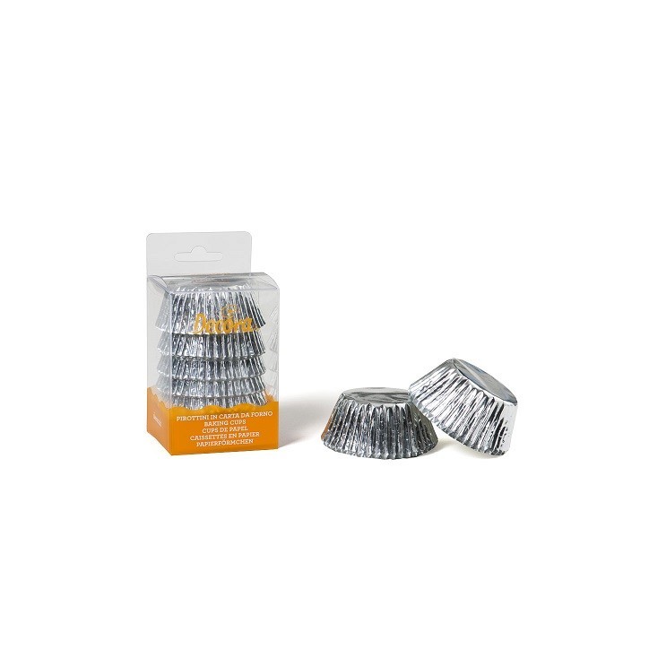 Decora Silber Cupcakeförmchen – 60 Stück | Elegante Backdekoration