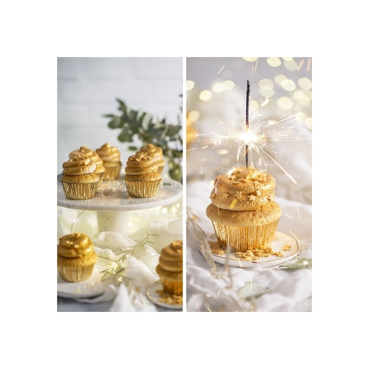 Decora Gold Metallic Cupcake Liners – 60 pcs | Luxurious Baking Décor