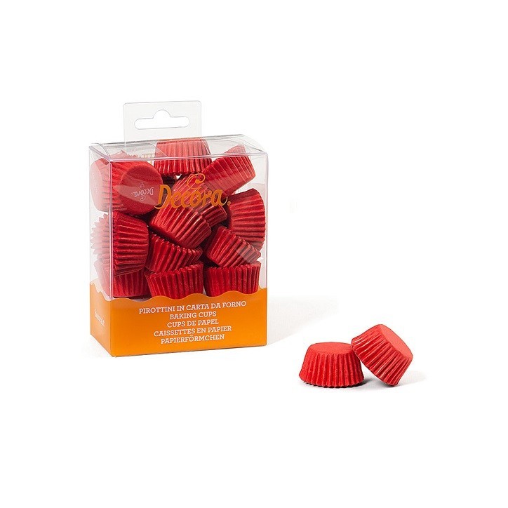 Rote Konfekt Papierförmchen Decora 0339637 Rote Konfekt Papierförmchen Decora 0339637