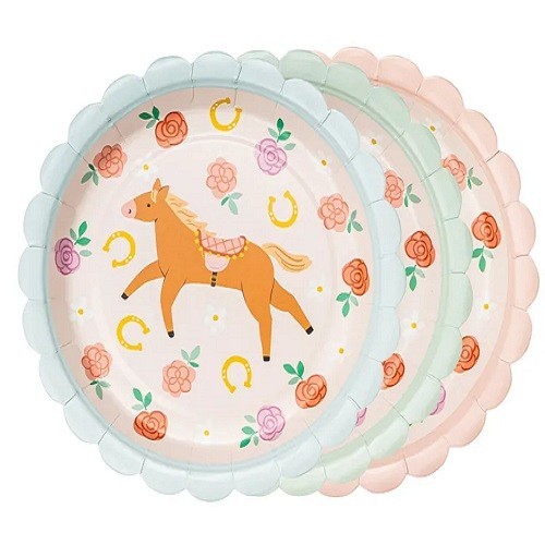 PartyDeco Horse Plates, 6 pcs PartyDeco Horse Plates, 6 pcs